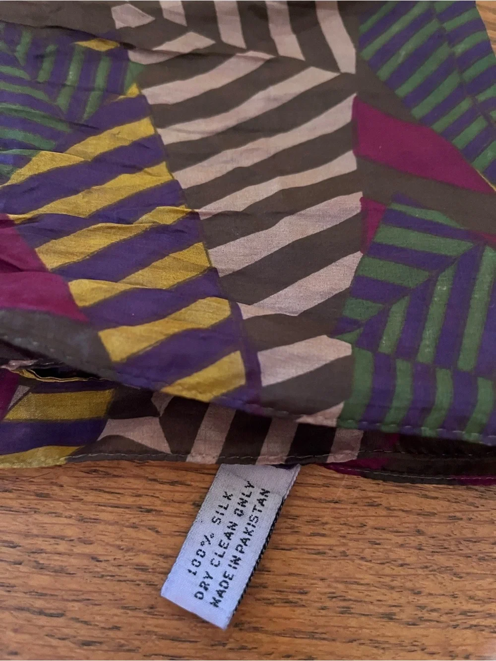Vintage Find! 80’s-90’s Geometric Print Silk Scarf